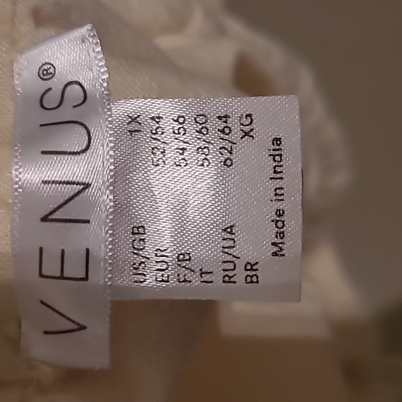 LINEN CROP PANTS 1XL DRAWSTRING Cream Very Comfy, Flattering & Cool VENUS - Picture 2 of 2